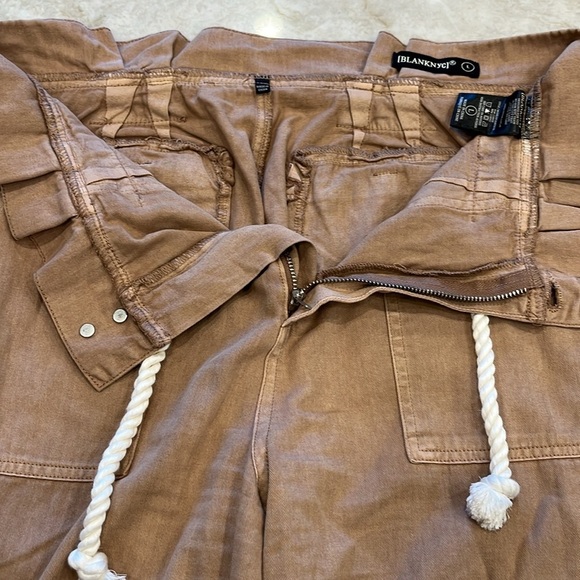 BLANKNYC | High Waist Paper Bag‎ Pants | Tan with Rope Belt | Large - Picture 7 of 16